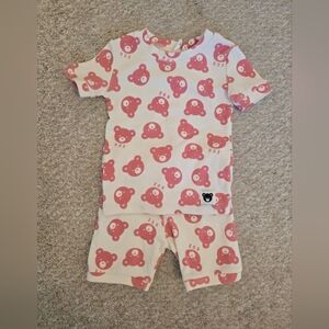 Huxbaby Pink Bear Summer PJ Set Size 2